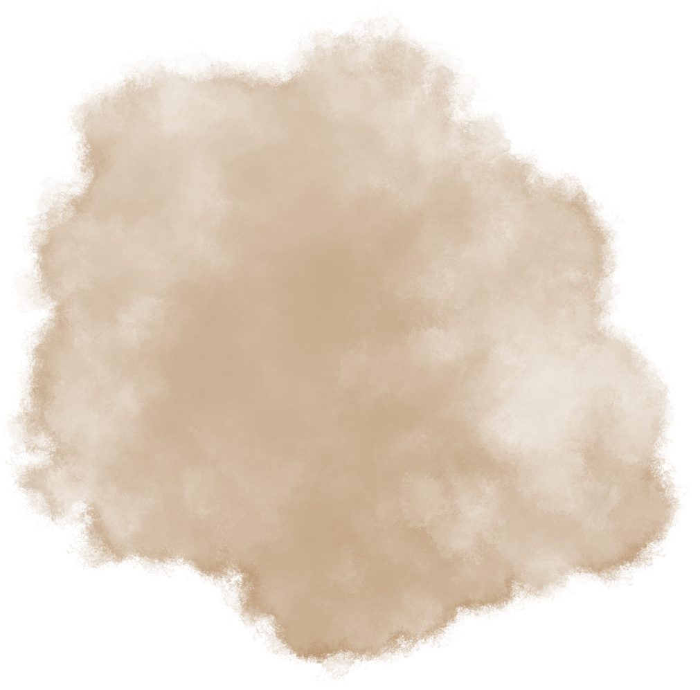Brown Aesthetic Smokey Cloud Watercolor Brush Illustration